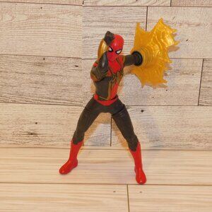 SPIDERMAN TOY WITH  SPINNING WEB CAKE TOPPER